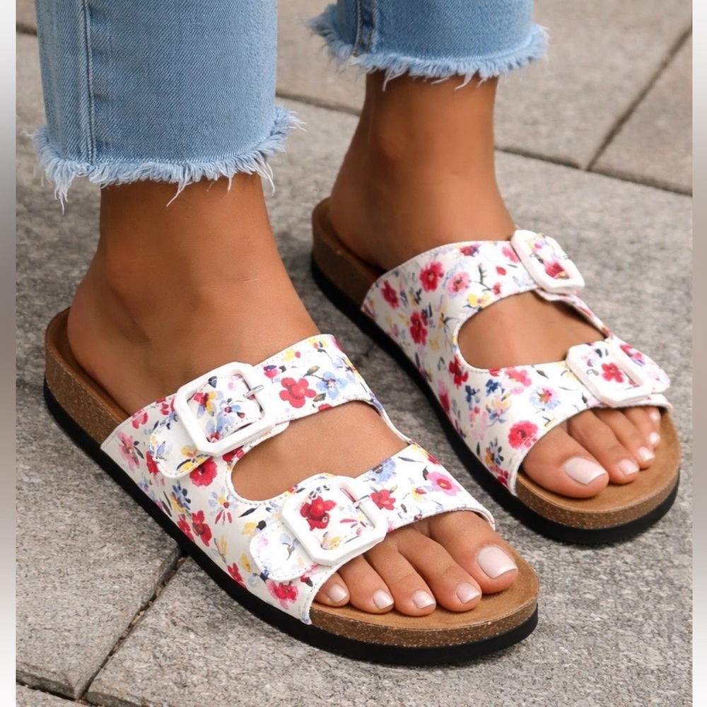 NWOB Cliffs by White Mountain Heidie Floral Sandals Women’s 7.5